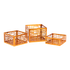 Makrey Square Cut-Work Riser Set of 3 – Rose Gold Buffet Elevation