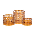 Makrey Stainless Steel Hexagon Cut Round Riser Set of 3 – Rose Gold Elevation
