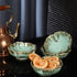 Ceramic Wavy Bowl Green Glaze – 5"/7" Sizes