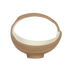 Makrey Red Clay Bag-Shape Bowl – 6" | Ivory Matt Glazed Interior | Handcrafted Ribbed Stoneware | Sculptural Footed Serving Bowl for Curry, Snacks & Statement Table Styling