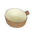 Makrey Red Clay Triangle Soup Bowl with Handle – Ivory Matt Glaze | Handcrafted Ceramic Stoneware | 450ML | French Onion & Soup Bowl for Restaurant & Home Dining