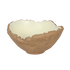 Red Clay Stone Bowl – Oval Deep, Broken-Edge Rim | 1500ML