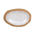 Red Clay Oval Flat Stone Bowl 9"