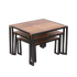 Makrey Wood & Iron Rectangular Riser Table Set of 3 – Buffet Elevation