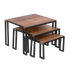 Makrey Wood & Iron Rectangular Riser Table Set of 3 – Buffet Elevation