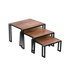 Makrey Wood & Iron Rectangular Riser Table Set of 3 – Buffet Elevation