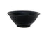 Makrey Ceramic Footed Bowl – 7" Rippled Texture | Matte Black Finish | Handcrafted Conical Noodle & Ramen Bowl for Restaurant & Home Dining