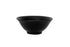 Makrey Ceramic Footed Bowl – 7" Rippled Texture | Matte Black Finish | Handcrafted Conical Noodle & Ramen Bowl for Restaurant & Home Dining