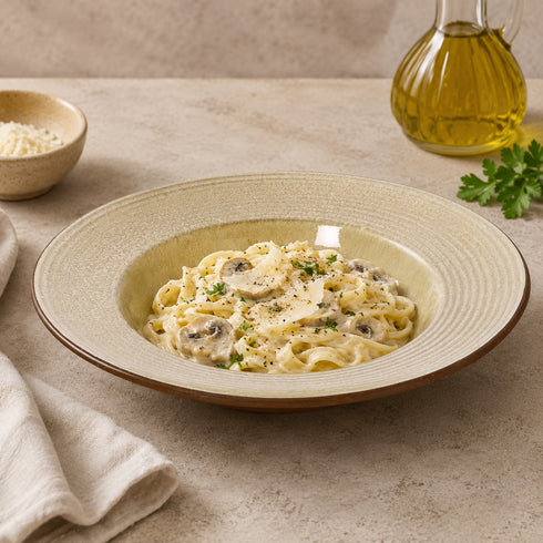 Red Clay Pasta Plate 10" (Beige Studio) 400ml