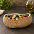 Red Clay Oval Stone Bowl 6"