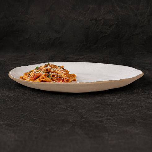 Red Clay Stone Plate Urmi