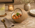 Makrey Red Clay Bag-Shape Bowl – 6" | Ivory Matt Glazed Interior | Handcrafted Ribbed Stoneware | Sculptural Footed Serving Bowl for Curry, Snacks & Statement Table Styling
