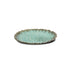 Ceramic Stone Plate 10" Broken Edge Green Glaze