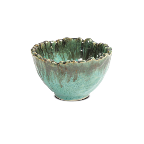 Cer. Stone Plate TRIANGLE 10" (Green Flw Studio)