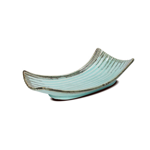 Ceramic Platter (Raised-Edge) Fluted (Green Flw Studio)