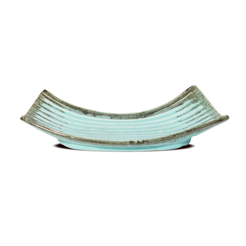 Ceramic Platter (Raised-Edge) Fluted (Green Flw Studio)