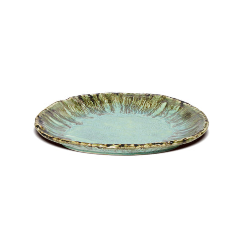 Cer. Stone Plate TRIANGLE 10" (Green Flw Studio)