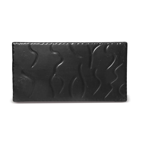 Ceramic Stone Slate Tile 12x6" Black Matt Finish
