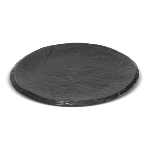 Ceramic Stone Dinner Plate 7.5" 12" Diplomat Black Matt