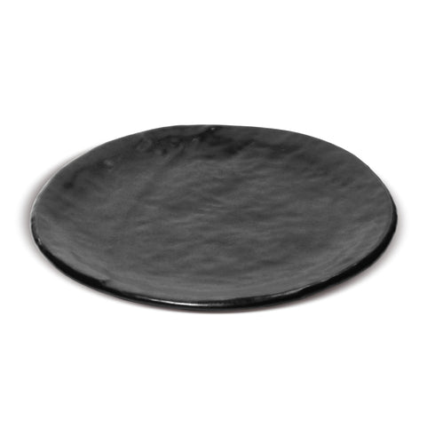 Ceramic Stone Dinner Plate 7.5" 12" Diplomat Black Matt