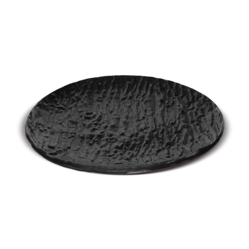 Ceramic Stoneware Dinner Plate - Urmi Emboss Black Matt Finish Tableware & Crockery Set (9", 10", 11")