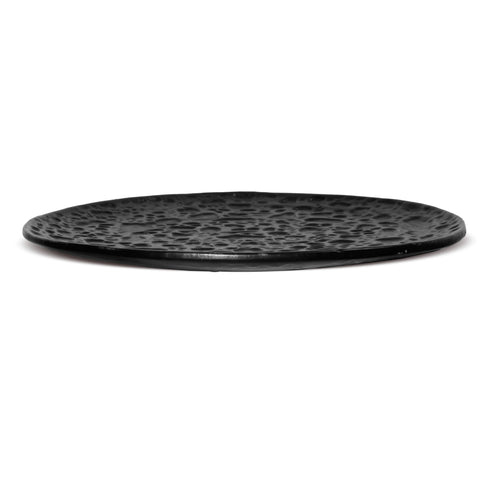 Ceramic Stoneware Dinner Plate - Urmi Emboss Black Matt Finish Tableware & Crockery Set (9", 10", 11")