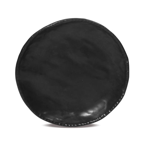 Ceramic Stoneware Plate Set of 5 – Urmi Black Matt Finish, 7", 8.5", 10", 12.5" & 13" | Handcrafted Dinnerware & Tableware Set for Home & Restaurant