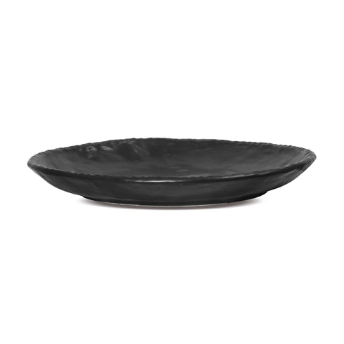 Ceramic Stoneware Plate Set of 5 – Urmi Black Matt Finish, 7", 8.5", 10", 12.5" & 13" | Handcrafted Dinnerware & Tableware Set for Home & Restaurant