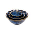 Kingri V-Cut Ceramic Bowl Set – 7" (620ml), 3.75" (140ml) & 5" (250ml) | Handcrafted Stoneware Bowls for Dining & Serving