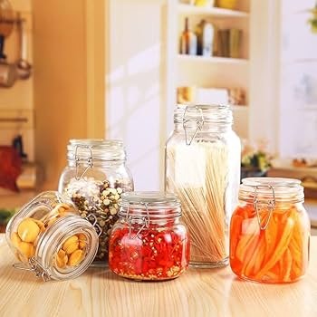 Airtight Glass jar with Lids Food Storage Jar