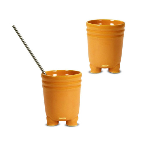 Ceramic Ladle Holder BIG (3-Legs) Yellow
