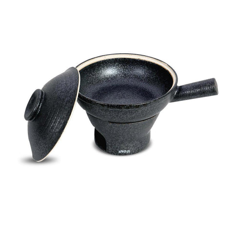 Ceramic Oriental Chaffers w/Hdl Silver Antique CB72