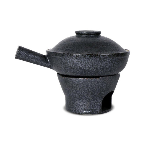 Ceramic Oriental Chaffers w/Hdl Silver Antique CB72