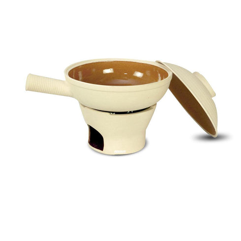 Ceramic Oriental Chaffers w/Hdl Unglazed/Lw CB72