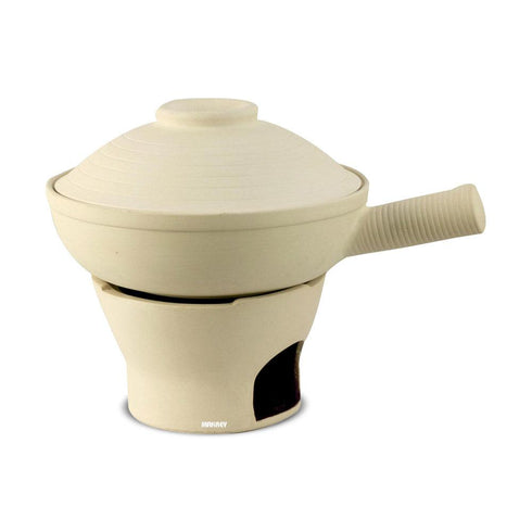 Ceramic Oriental Chaffers w/Hdl Unglazed/Lw CB72