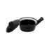 Ceramic French Onion Soup Bowl w/Lid/Hdl Blk Matt