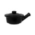 Ceramic French Onion Soup Bowl w/Lid/Hdl Blk Matt