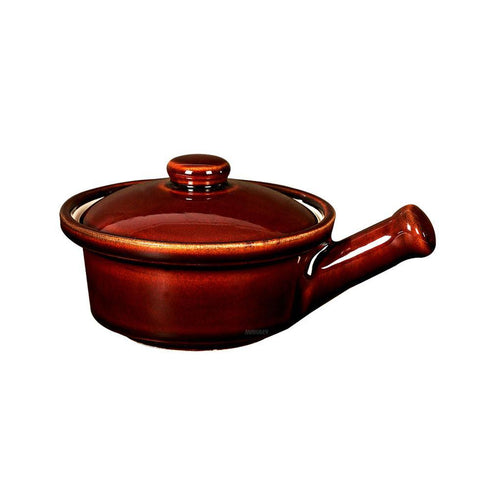 Ceramic French Onion Soup Bowl w/Lid/Hdl Lw