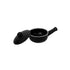Ceramic French Onion Soup Bowl (S) w/Lid/Hdl Blk Matt