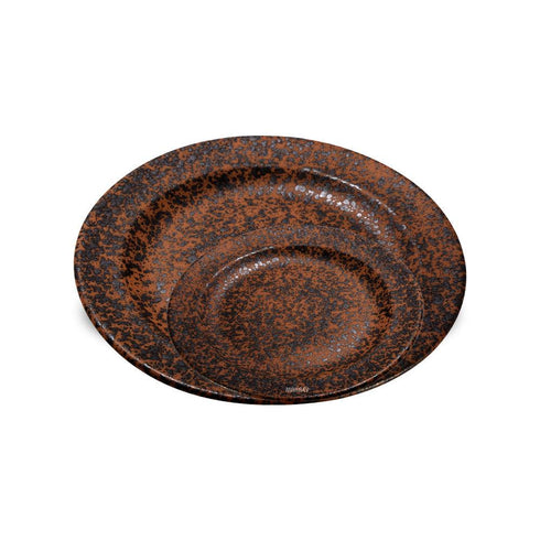 Ceramic Dinner Qtr Plates Georgen Copper Antique