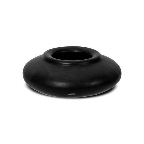 Ceramic Ashtray Round 4" Closed Blk