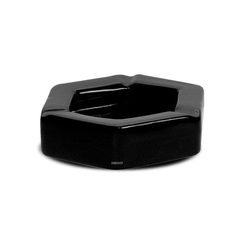 Ceramic Ashtray Hexa 4.5" Blk