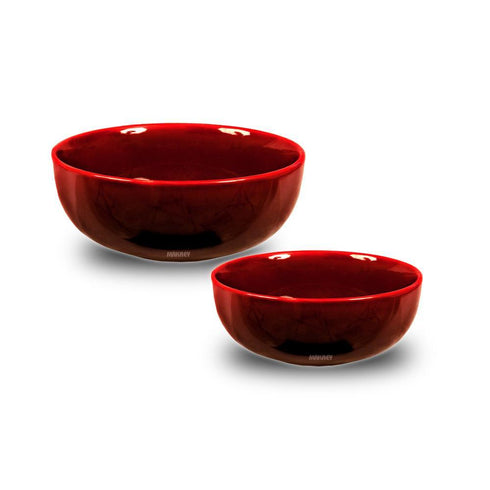 Ceramic Portion Bowl Diamond Red