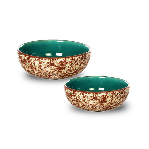Ceramic Portion Bowl Green Crackle
