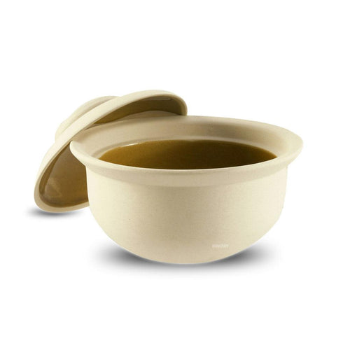 Ceramic Clay Pot w/Lid Unglazed/Lw