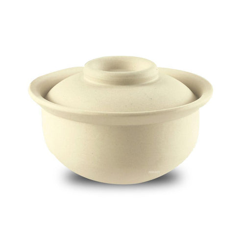 Ceramic Clay Pot w/Lid Unglazed/Lw