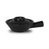 Ceramic Clay Pot w-Lid/Hdl (Low Ht) Blk Matt