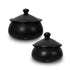 Ceramic Biryani Handi Rounded w/Lid Blk Matt