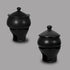 Ceramic Biryani Handi Rounded w/Lid Blk Matt