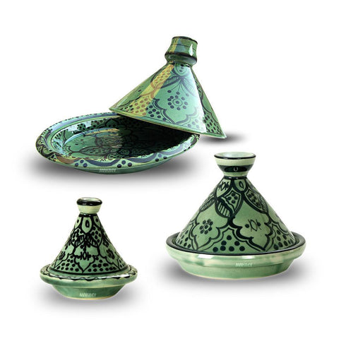 Ceramic Tagine Copper Green Ptg